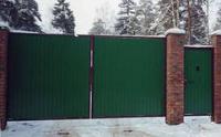 ворота распашные с калиткой для дачи